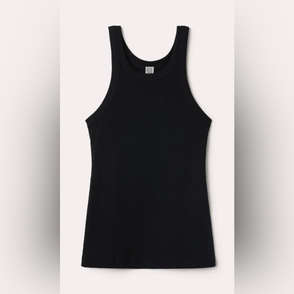 Toteme Curved Rib Tank Black Size XS
